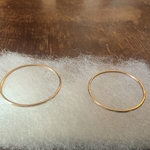 Able Gold Hammered Stacking Rings